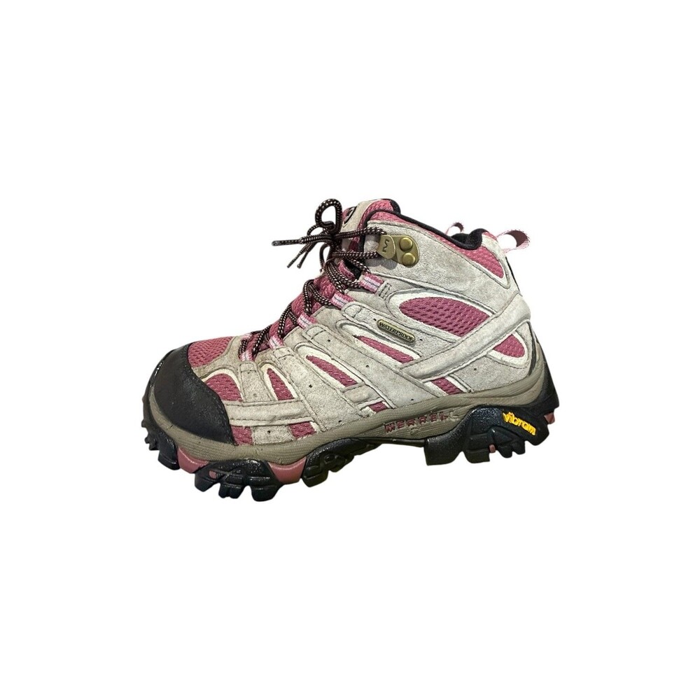 Merrell Moab 2 Mid Waterproof Lilac Blush Hiking Boots J06052 Womens Sz 7.5